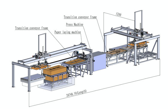 qualità  6m Short Cycle Lamination Hot Press Laminating  160 Sheets Hour fabbrica