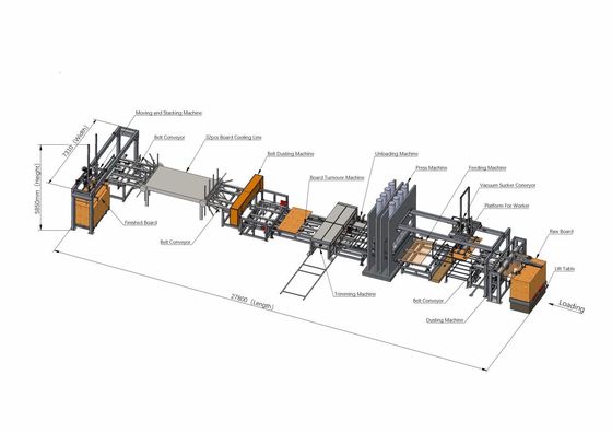 Macchine per la stampa a caldo di cartoni MDF HDF cartoni laminati per compensato 1600 tonnellate